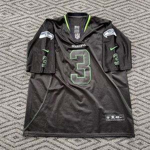 Seattle Seahawks Russell Wilson NFL Stitched Alternate Jersey #3 Size 48 RARE